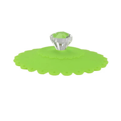 Újrafelhasználható szilikon pohárhuzat mesterséges gyémántokkal porálló hőszigetelő csésze fedél tömítések bögrék fedelek italtartó alkatrészek