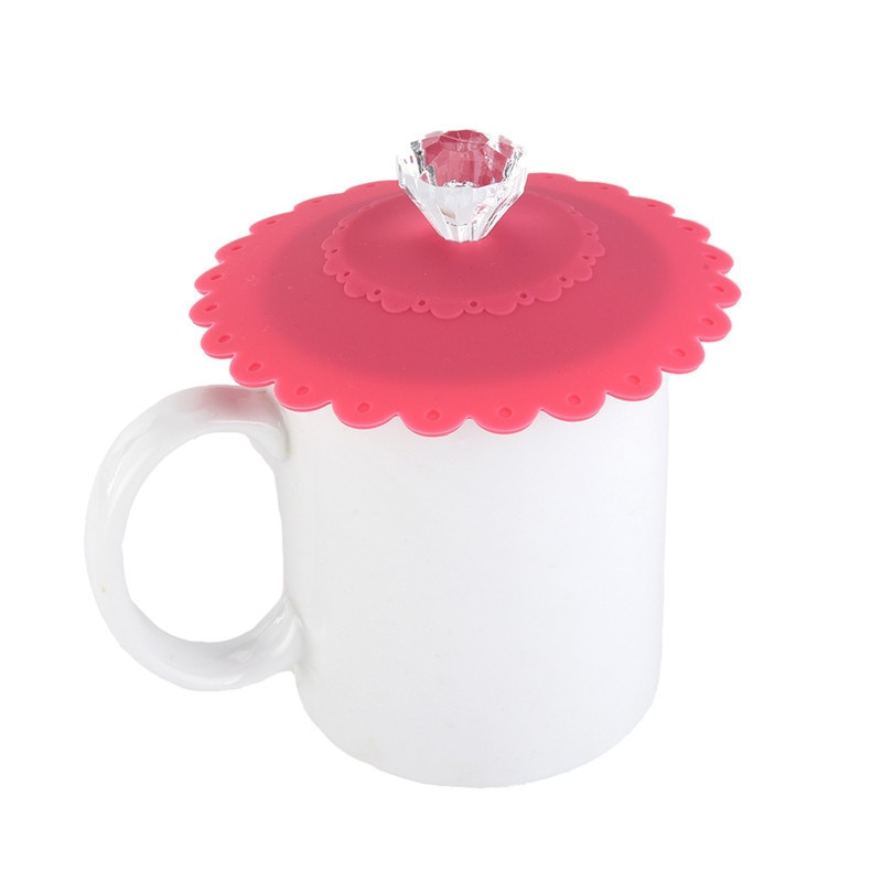 Újrafelhasználható szilikon pohárhuzat mesterséges gyémántokkal porálló hőszigetelő csésze fedél tömítések bögrék fedelek italtartó alkatrészek