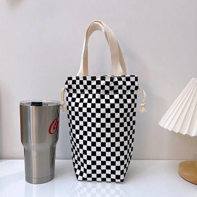 Hordozható vászon szigetelő hüvely táska tok termosz tasak Rajzfilm képek Záró zsinór tárolótáska vákuum csésze készlet