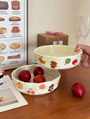 INS Cute Cream Little Bear Plate Ceramic 2023 Καλοκαίρι Νέο επιτραπέζιο σκεύος βαθύ πιάτο ματ τσιμπημένο χέρι πιάτο Απλό καρτούν χαριτωμένο