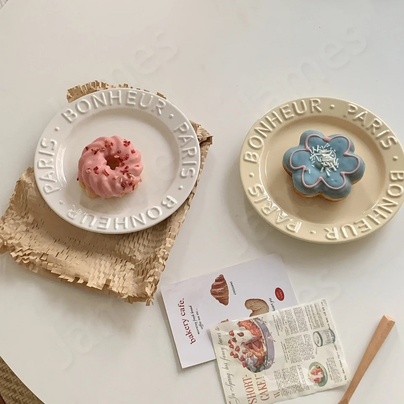 Kerámia tányér Egyszerű, egyszínű vacsoratányérok Klasszikus stílusú tányérok Steak tészta sütemény Desszert Gyümölcs-zöldség saláta étkészlet