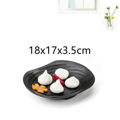 1бр черен меламин суши бар снек прибори барбекю бюфет ястие вино суши поднос с плодове кухненски консумативи