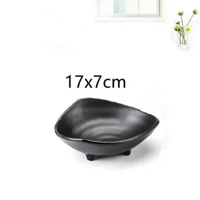 1бр черен меламин суши бар снек прибори барбекю бюфет ястие вино суши поднос с плодове кухненски консумативи