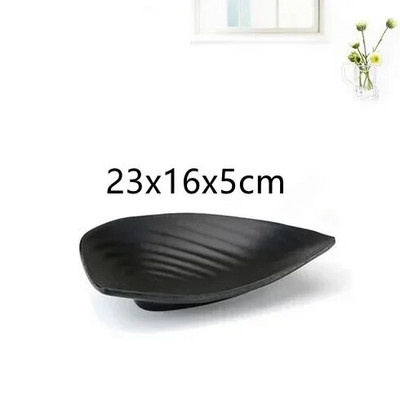 1бр черен меламин суши бар снек прибори барбекю бюфет ястие вино суши поднос с плодове кухненски консумативи