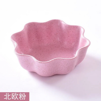 Ястие с подправки от пшенична слама Цвете Сърце с кръгла форма Многофункционално ястие с подправки Снек Десертна чиния Чинийка Кухненски принадлежности Ново