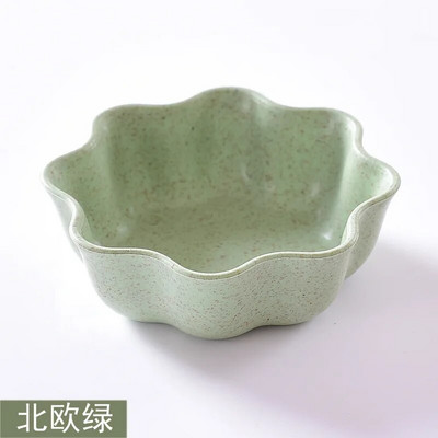 Ястие с подправки от пшенична слама Цвете Сърце с кръгла форма Многофункционално ястие с подправки Снек Десертна чиния Чинийка Кухненски принадлежности Ново