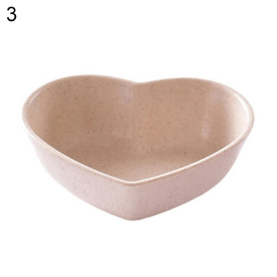Ястие с подправки от пшенична слама Цвете Сърце с кръгла форма Многофункционално ястие с подправки Снек Десертна чиния Чинийка Кухненски принадлежности Ново