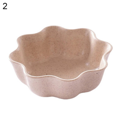 Ястие с подправки от пшенична слама Цвете Сърце с кръгла форма Многофункционално ястие с подправки Снек Десертна чиния Чинийка Кухненски принадлежности Ново