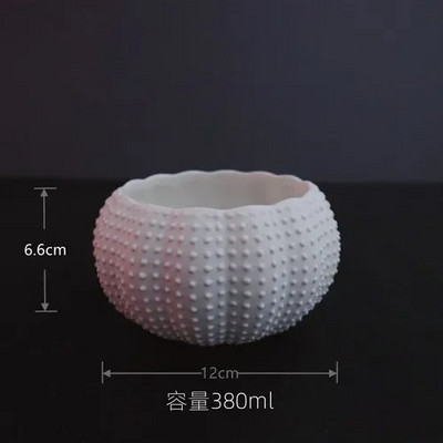Креативен ресторант от висок клас Керамична купа за морски таралеж Бяла керамична купа със специална форма Hotel Club Molecular Cuisine Baipan