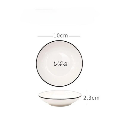 1 бр. Сладка котка Керамична чиния за подправки Креативна кухня Малка купа за сос Домакинска чиния за потапяне Творчески ястия с оцет и соеви закуски