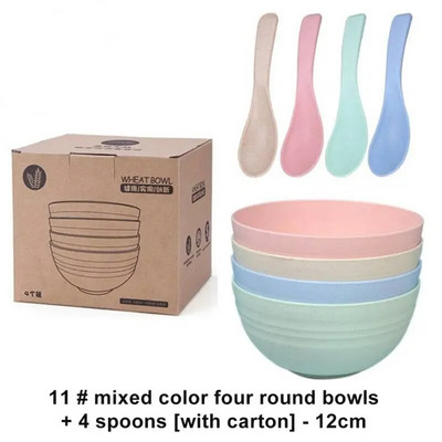 1/4 бр. чинии от пшенична слама леки нечупливи чинии за хранене в съдомиялна машина домакинска чиния за кнедли