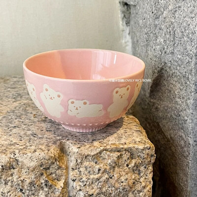 Японска ръчно рисувана керамична купа с лице на котка 4,5 инча подглазурна цветна изработка Сладка котешка купа с ориз Купа за супа Кухненски инструменти