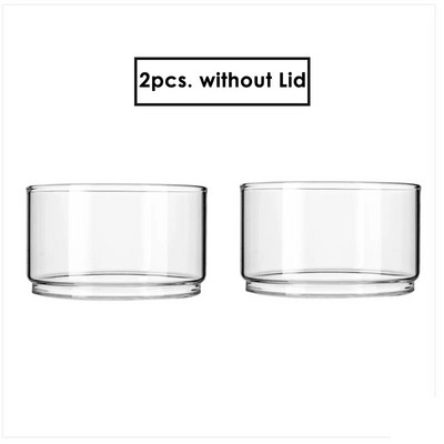 Топлоустойчива стъклена купа Stackabe Кръгли купи за плодова салата Прозрачен кухненски контейнер за съхранение на храна