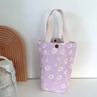 Sűrűsödő termosz pohárhuzatok Hordozható vászon kézitáska vizespalack hüvely Újrafelhasználható vizes palack hordtáska palacktartozékok