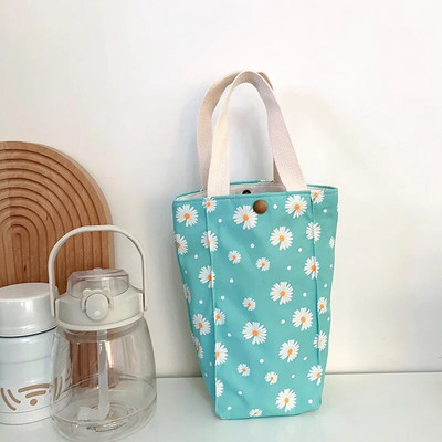 Sűrűsödő termosz pohárhuzatok Hordozható vászon kézitáska vizespalack hüvely Újrafelhasználható vizes palack hordtáska palacktartozékok