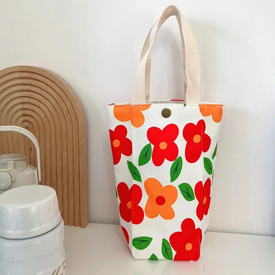 Sűrűsödő termosz pohárhuzatok Hordozható vászon kézitáska vizespalack hüvely Újrafelhasználható vizes palack hordtáska palacktartozékok