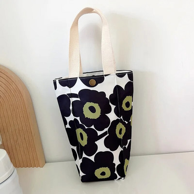 Sűrűsödő termosz pohárhuzatok Hordozható vászon kézitáska vizespalack hüvely Újrafelhasználható vizes palack hordtáska palacktartozékok