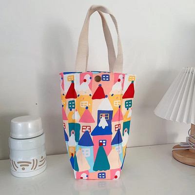 Sűrűsödő termosz pohárhuzatok Hordozható vászon kézitáska vizespalack hüvely Újrafelhasználható vizes palack hordtáska palacktartozékok