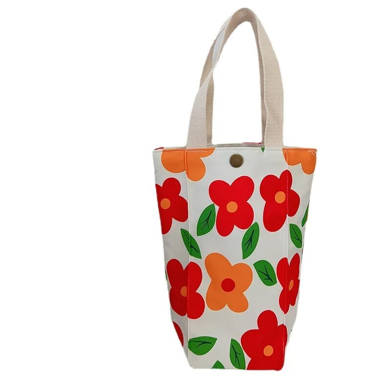 Sűrűsödő termosz pohárhuzatok Hordozható vászon kézitáska vizespalack hüvely Újrafelhasználható vizes palack hordtáska palacktartozékok