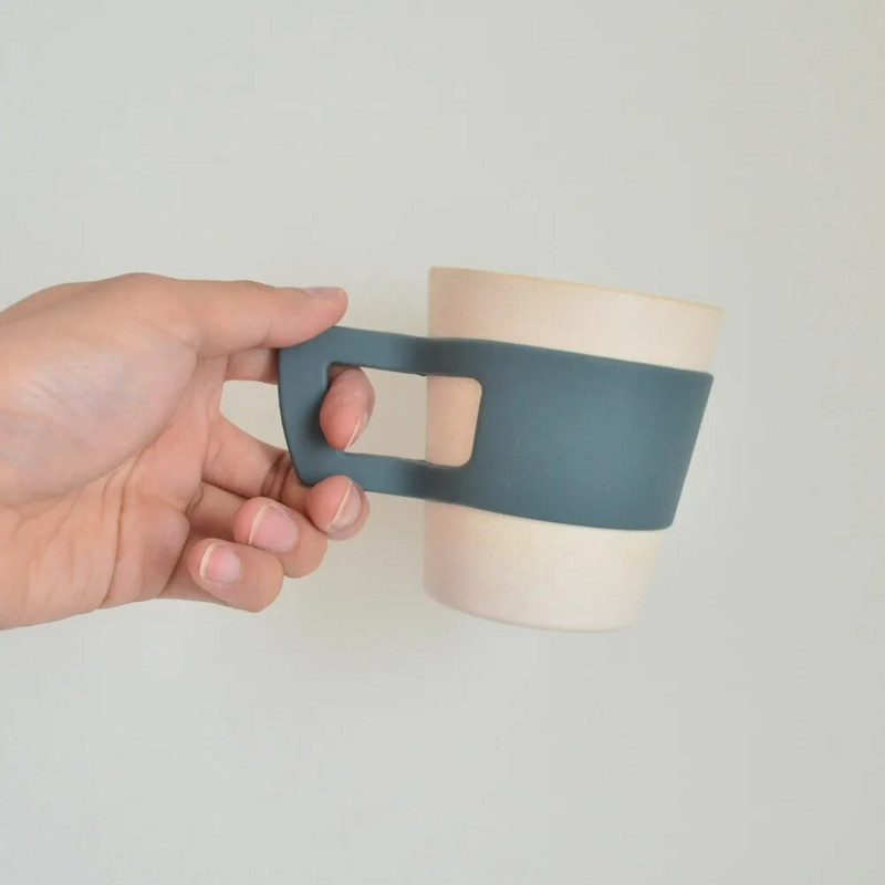 szilikon hüvelyek kerámia bögre tartóval, hőszigetelő palack fedő csészék hüvely hideg szigetelő pohárpántok fogantyúval