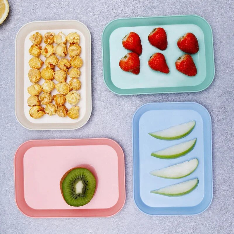 Δημιουργικό άχυρο σίτου ορθογώνιο πιάτο Μελαμίνη Υγιή επιτραπέζια σκεύη Επιδόρπιο πιάτα ζυμαρικών για σούσι Εργαλείο μαγειρικής κουζίνας