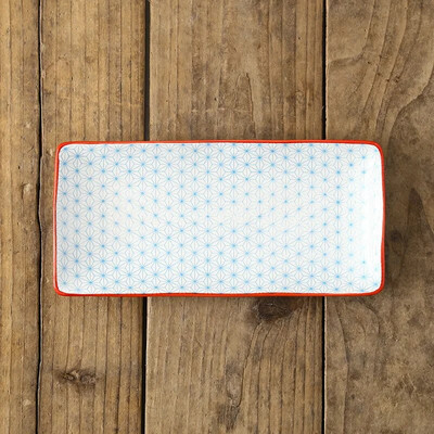 Креативен скандинавски стил Керамични прибори за хранене Ресторант Правоъгълна суши чиния с плодове Домакински закуски Плитка плоска чиния за основно ястие