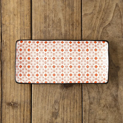 Креативен скандинавски стил Керамични прибори за хранене Ресторант Правоъгълна суши чиния с плодове Домакински закуски Плитка плоска чиния за основно ястие