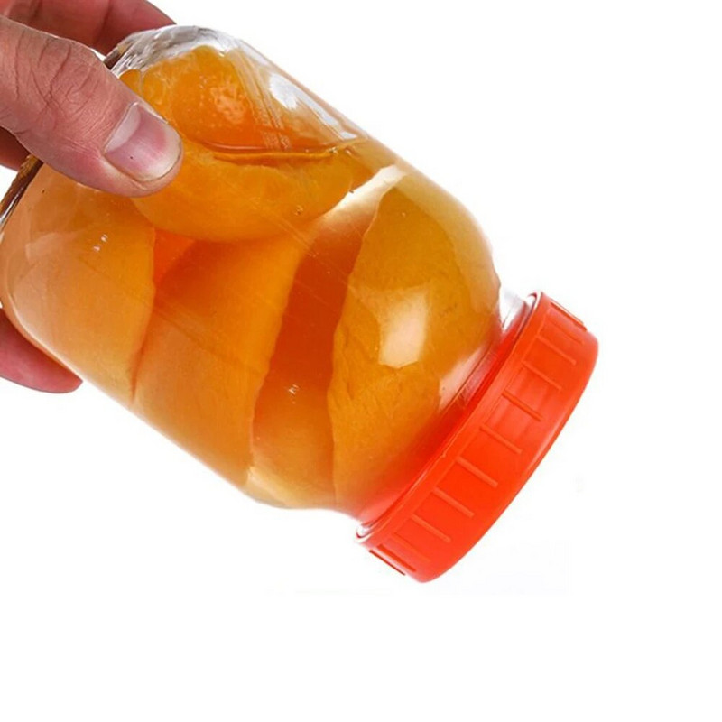 70 mm-es 86 mm-es befőttesüveg fedél Jó tömítés, újrafelhasználható műanyag tömítésű palackfedél széles szájú tégelyhez Tartós szivárgásmentes konyhai eszközök