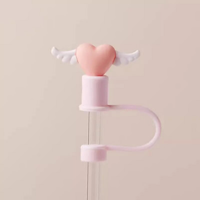 Aranyos Starwberry szalmahuzatok Stanley Tumbler Kawaii Animal szilikon szalmafeltöltőhöz porálló védősapka 10 mm-es szívószálhoz