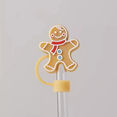 Aranyos Starwberry szalmahuzatok Stanley Tumbler Kawaii Animal szilikon szalmafeltöltőhöz porálló védősapka 10 mm-es szívószálhoz