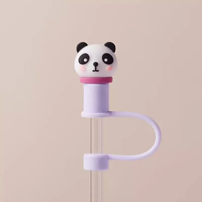 Aranyos Starwberry szalmahuzatok Stanley Tumbler Kawaii Animal szilikon szalmafeltöltőhöz porálló védősapka 10 mm-es szívószálhoz
