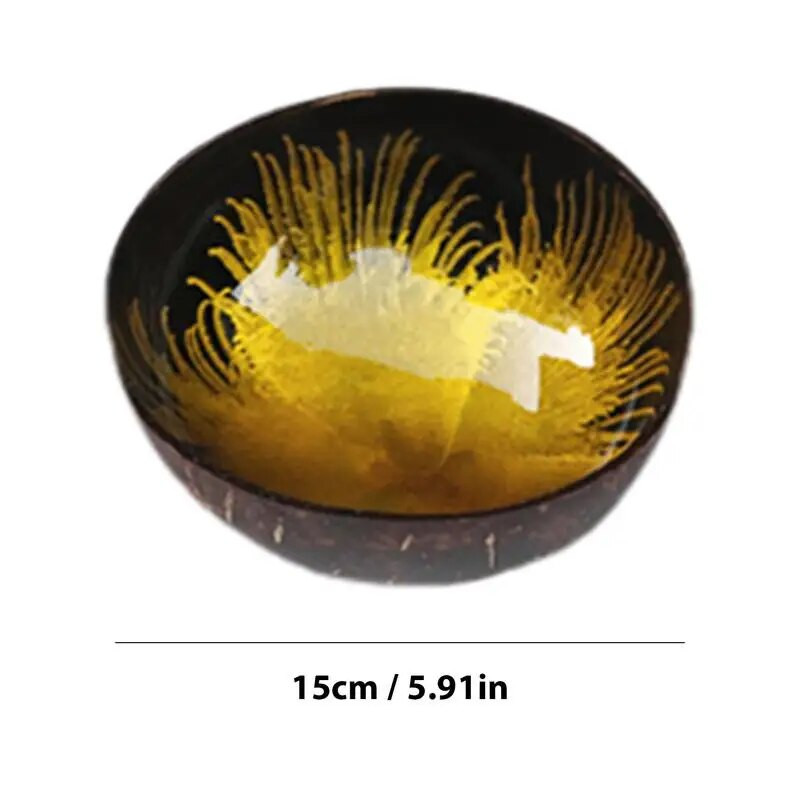 Μπολ Smoothie καρύδας Επαναχρησιμοποιήσιμο μπολ ζαχαρωτών Γυαλισμένο μπολ δημητριακών με φυσικό κλειδί Μπολ Γυαλισμένο διακοσμητικό μπολ για το σπίτι