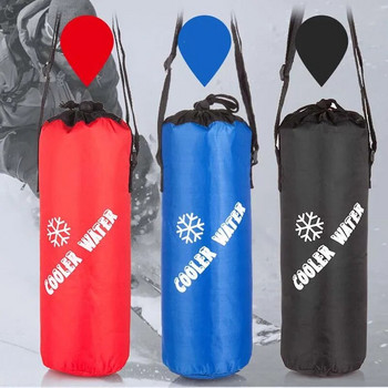 Μεγάλη τσάντα για μπουκάλι νερού Θήκη για μπουκάλι νερού γενικής χρήσης με κορδόνι υψηλής χωρητικότητας μονωμένη τσάντα ψυγείου υπαίθρια ταξιδιωτικά κάμπινγκ Πεζοπορία