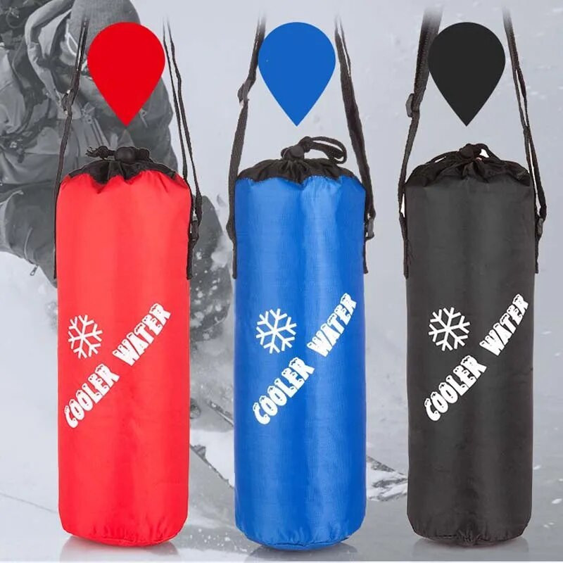 Μεγάλη τσάντα για μπουκάλι νερού Θήκη για μπουκάλι νερού γενικής χρήσης με κορδόνι υψηλής χωρητικότητας μονωμένη τσάντα ψυγείου υπαίθρια ταξιδιωτικά κάμπινγκ Πεζοπορία