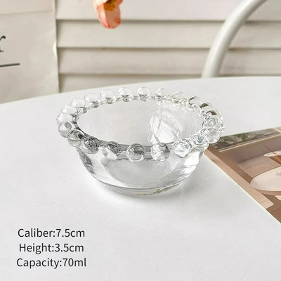 Обикновени перлени стъклени купи Купа за плодова салата Купа за закуска с овесени ядки Купички за десерт с кисело мляко Тава за съхранение на бижута Инструменти за домашна кухня