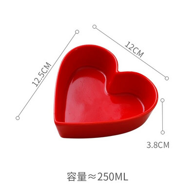 Любовна купа за салата във формата на сърце Керамична купа за яйца на пара Домакински съд във формата на сърце Ресторантски прибори за хранене Кухненски прибори