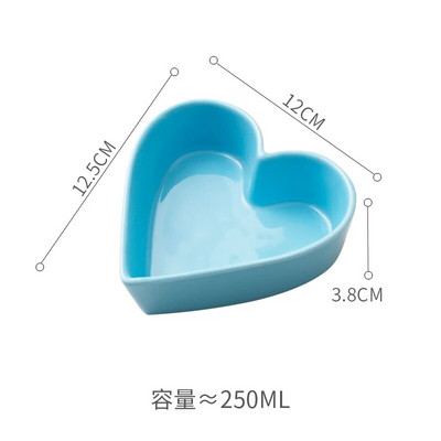 Любовна купа за салата във формата на сърце Керамична купа за яйца на пара Домакински съд във формата на сърце Ресторантски прибори за хранене Кухненски прибори