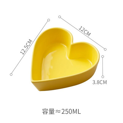 Любовна купа за салата във формата на сърце Керамична купа за яйца на пара Домакински съд във формата на сърце Ресторантски прибори за хранене Кухненски прибори