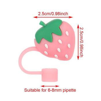Creative Cartoon Силиконова капачка от сламка Straw Toppers Protector Многократно херметичен капак за сламка за прах Защитен от пръски накрайник за сламка за пиене