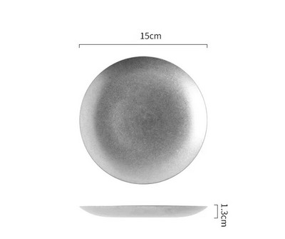 Скандинавска пържола от неръждаема стомана Чинии за вечеря Снек Плодове Десерт Торта Зеленчукова плитка чиния Корейска мода Ретро сервизи