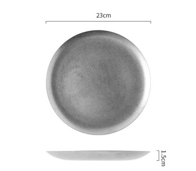 Скандинавска пържола от неръждаема стомана Чинии за вечеря Снек Плодове Десерт Торта Зеленчукова плитка чиния Корейска мода Ретро сервизи