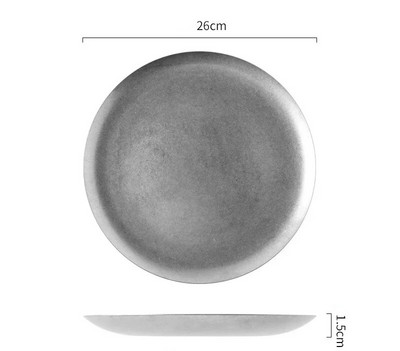 Скандинавска пържола от неръждаема стомана Чинии за вечеря Снек Плодове Десерт Торта Зеленчукова плитка чиния Корейска мода Ретро сервизи