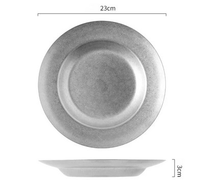 Скандинавска пържола от неръждаема стомана Чинии за вечеря Снек Плодове Десерт Торта Зеленчукова плитка чиния Корейска мода Ретро сервизи