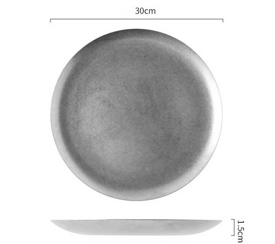 Скандинавска пържола от неръждаема стомана Чинии за вечеря Снек Плодове Десерт Торта Зеленчукова плитка чиния Корейска мода Ретро сервизи