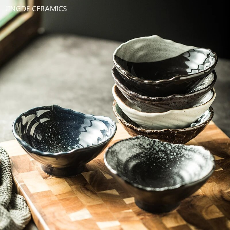 1db japán kerámia tál szabálytalan ramen tál Háztartási gyümölcs saláta tál Konyhai kiegészítők Kreatív porcelán étkészlet