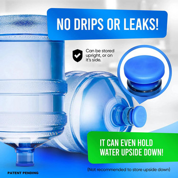 1/3 τεμ. σιλικόνης ασφαλείας βύσμα μπουκαλιού νερού Ανταλλακτικό καπάκι Μπουκάλια νερού Επαναχρησιμοποιήσιμο κάλυμμα μπουκαλιού νερού για κανάτες νερού 3/5 γαλονιού 55 mm
