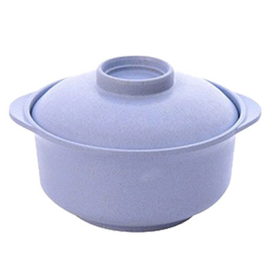 Пшенична слама за бързо приготвяне на юфка Купа за супа Контейнер за храна с капак Кухненски прибори Изолация Купа против горещ ориз Съдове за хранене