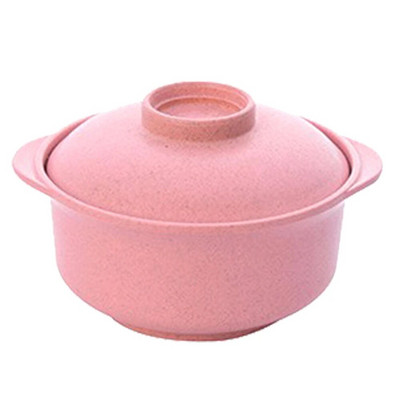 Пшенична слама за бързо приготвяне на юфка Купа за супа Контейнер за храна с капак Кухненски прибори Изолация Купа против горещ ориз Съдове за хранене