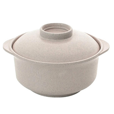 Пшенична слама за бързо приготвяне на юфка Купа за супа Контейнер за храна с капак Кухненски прибори Изолация Купа против горещ ориз Съдове за хранене