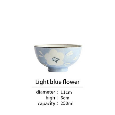 4,25 инча кухненски прибори за хранене Японска подглазурна купа за ориз Купи за храна Рамен комплект Керамична закуска Сладък красив бар за хранене